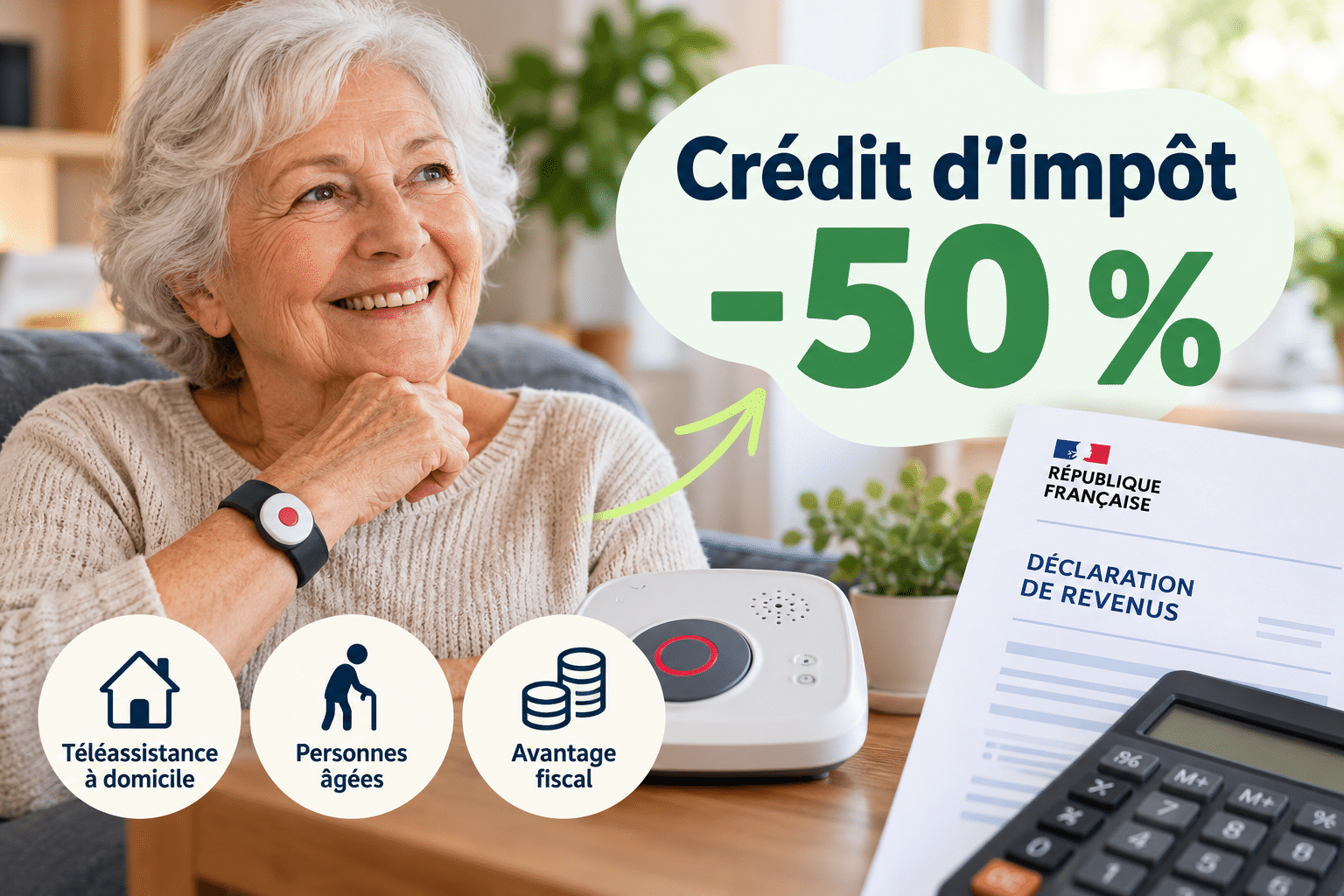 Téléassistance et crédit d’impôt : comment bénéficier des 50% ?